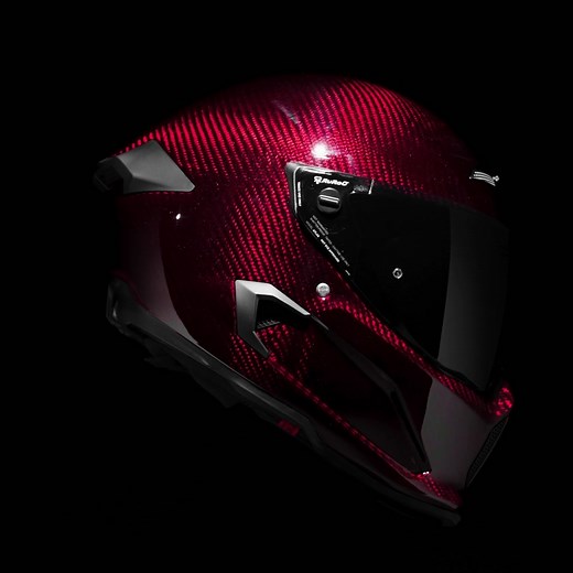 1.8K views · 3.4K reactions | The Liquid Carbon Ruby helmet is no diamond in the rough. A glossy carbon finish with a cosmic red colour tone. It’s your centrepiece of style and protection. | Ruroc USA | Facebook