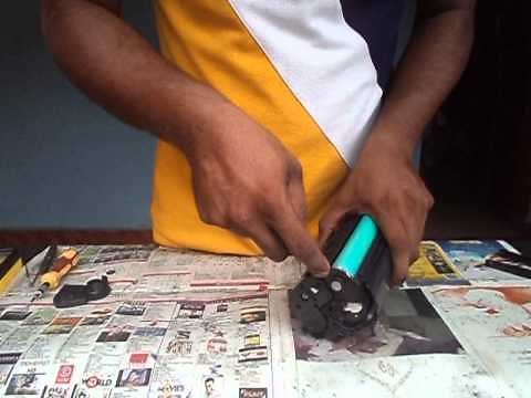 How to refill Hp 12A toner