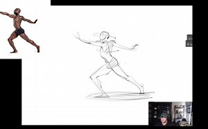 人体动态速写绘画过程 josh black