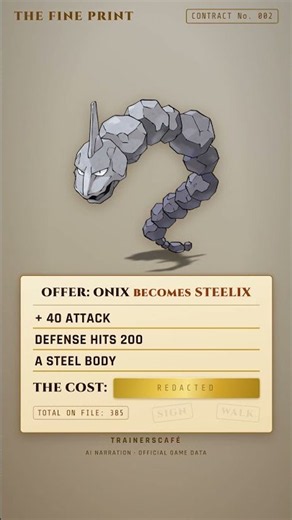 Onix Becomes Steelix. What Does It Cost?
