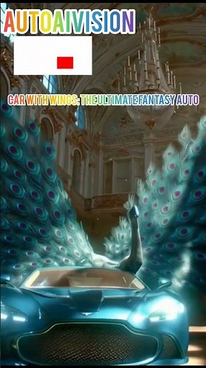 Car with Wings: The Ultimate Fantasy Auto.#car withwings#peacock#shorts #trending #automobile#viral