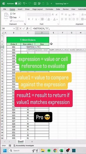 Switching Text in Excel‼️ #cheatsheets #excel #googlesheets