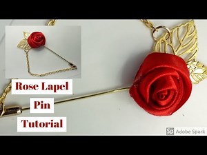DIY Satin rose lapel pin Tutorial