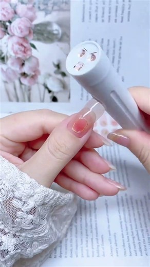 DIY perfect nails at home! 💅✨ Easy gel nail stickers tutorial, shop link in bio.