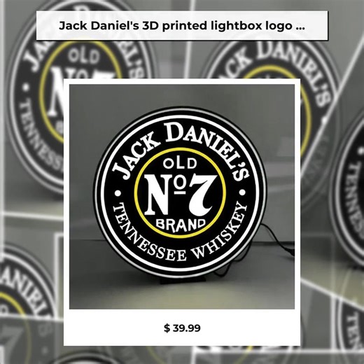 Elevate your space with style and personality! ✨ Introducing the Jack Daniel's 3D Printed Lightbox LED Bar Sign – a perfect blend of modern design and classic charm. 🥃 Emitting a warm glow, this stunning lightbox not only lights up your home but also sparks conversation and fills the room with nostalgia for great times and even better whiskey. With a price of just $39.99, it’s the ideal addition for your bar, man cave, or any cozy spot that needs a touch of flair! 🕯️ Hurry, limited stock avail