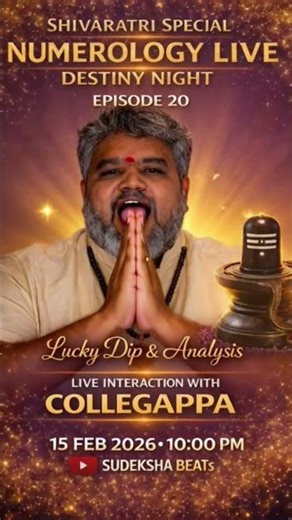 Numerology LIVE Episode 20 | Shivaratri Special Lucky Dip 🔱 | Live Interaction with Collegappa.
