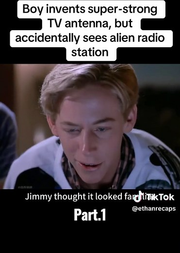 Boy invents super-strong TV antenna, but accidentally sees alien radio station#tiktok #foryou #film #movieclips