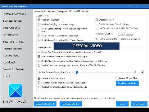 Download Ultimate Windows Tweaker 4 for Windows 10