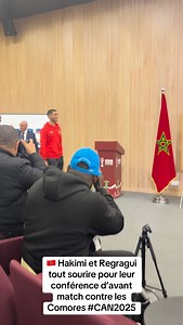 8K views · 42K reactions | Arrivées de Hakimi et Regragui en conférence de presse d’avant match ! #MARCOM | Afrik-Foot | Facebook