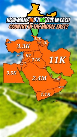 How many Indians live in Middle East? ￼#geography#europe#map#mapping#fyp#mapper#fypviralシ#shorts
