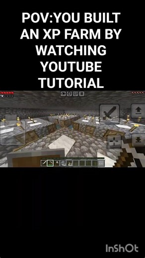When you build a xp farm after watching youtube tutorial #xpfarm #xp#minecraftshorts#memes
