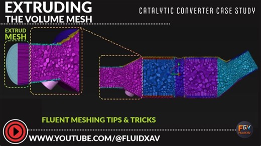 Extruding the Volume Mesh in Fluent Meshing | Catalytic Converter Example