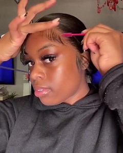 real edges#hdlacewig #lacefront #frontalwig #frontalinstall #edgestutorial #edgesonfleek #straightwig | XCsunnyHair