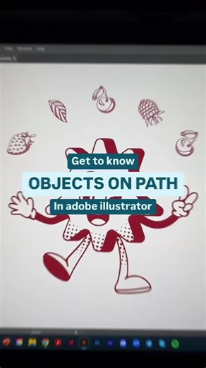 Get to know objects on path in adobe illustrator! This awesome illustrator feature is just mind-blowing!🤯 Simply select your objects, select objects on path and click on your path. It automatically attaches them equally to the path! And the best part is that you can easily adjust the distance, change the order and rotate the objects! . . . #designtips #illustratortips #illustrator #illustratortutorial #fyp