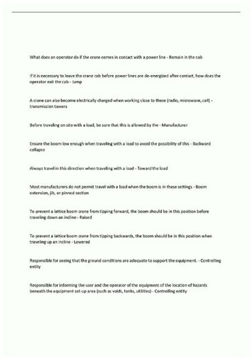 NCCCO Core Exam Outline Comprehensive Questions and Answers Latest Updated With 100 Verified Solutio