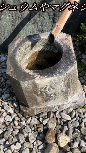白くなった手水鉢