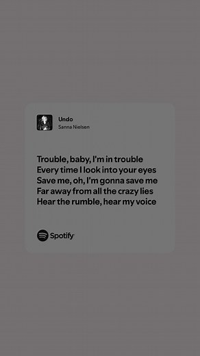 Undo - Sanna Nielsen (Speed Up) Lyrics