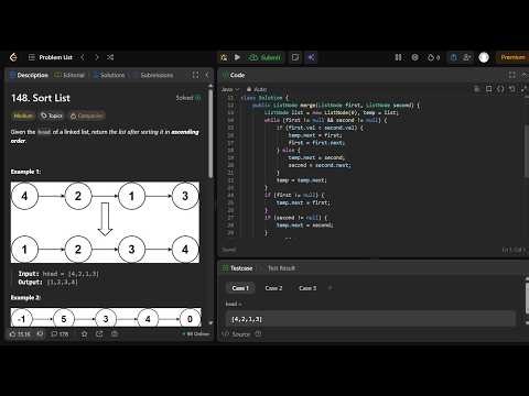 Sort Linked List (Leetcode 148) Explained | Merge Sort Approach