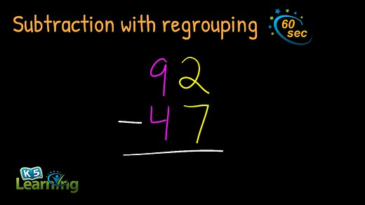 Subtraction with Regrouping (2-Digit Numbers) | K5 Learning