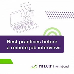 1.1K views · 24 reactions | Be ready to succeed in a remote job interview!  These are some good must-do recommendations that we gladly share with you to make the most of your next virtual application process. | TELUS Digital | Facebook
