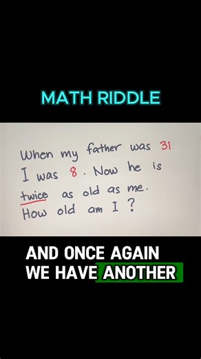 Math Riddle: Age Problem | Philippine Review Center