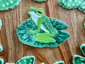 Handmade Ceramic Frog Mosaic Tile: Original Design Pond Wildlife Art for Crafting - Etsy