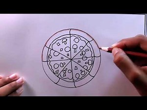 How to draw pizza easy/pizza drawing