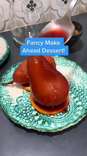 Red Wine Poached Pears: Elegant Make Ahead Dessert