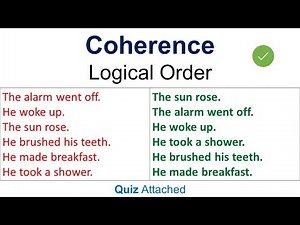 Coherence (Logical Order of Sentences) Lesson with Quiz | Proofreading and Editing Skills