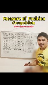 78 reactions · 31 shares | Measure of Position Grouped data Solve for Percentile #reels #teacher #fbreels #math #fyp #reelsinstagram #fb #fypシ゚viralシ #teachersofinstagram | Moises Carlos | Facebook