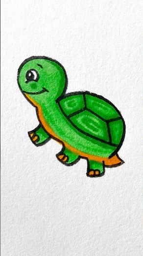 How to draw a turtle | easy drawing for kids #artforkids #kidsvideo #simple #artclass #animals #diy