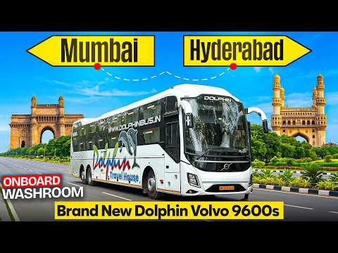 Mumbai to Hyderabad Volvo 9600S | Dolphin Travel House Washroom Bus | Luxury Journey