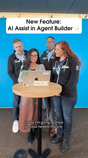 Build and test agents faster with AI Assist in Agent Builder. Just describe what you want the agent to do in a few words and Agentforce will reason across your data, create topics, automate batch tests, and even suggest improvements. Get started: https://sforce.co/44jp38U | Salesforce