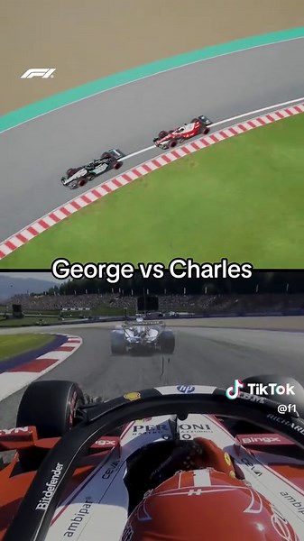 George Russell vs Charles Leclerc Austria qualifying comparison