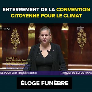 ⚰️ ENTERREMENT DE LA CONVENTION CITOYENNE POUR LE CLIMAT : ÉLOGE FUNÈBRE Repose en paix, chère Convention citoyenne pour le climat, nous ne t'oublierons pas. Quant à vous, Monsieur le Ministre, l'Histoire retiendra votre insulte à la démocratie. Mon hommage à la Convention Citoyenne pour le Climat, enterrée par le gouvernement ⤵️ | Mathilde Panot