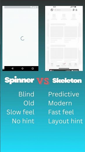 Spinner vs Skeleton Loader — Which One’s Better? ⚡ UI/UX Comparison | #htmlcss | #shorts