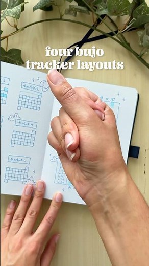 4 bullet journal tracker layouts ⋆✴︎˚｡⋆ full tutorial video on youtube !!