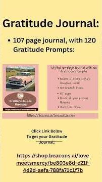 Gratitude Journal, 107 page and 120 gratitude prompts