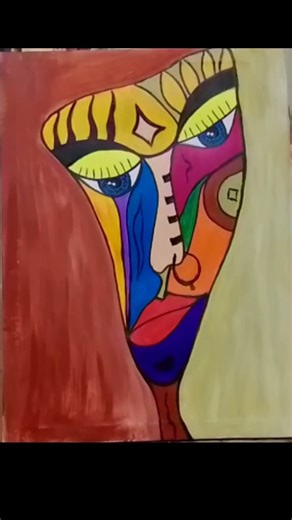 Abstract Face Art | Step by step # 247