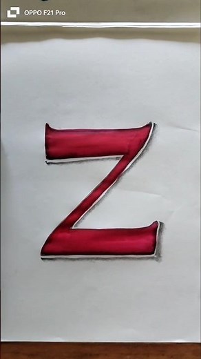 how to draw colourful letter z