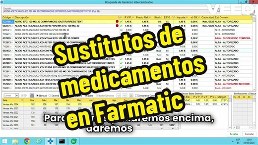 Sustitutos de medicamentos en Farmatic: Guía práctica