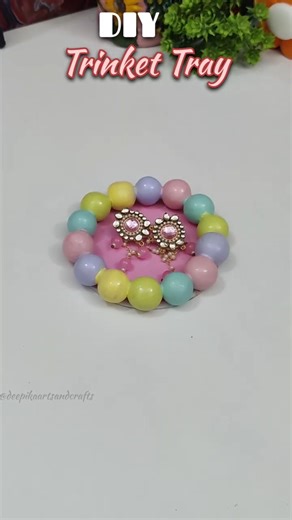 DIY Cute Trinket Tray ✨ | Easy Handmade Jewelry Organizer 💖 #viral #craft #diy #superclay #shorts