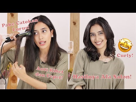 Anti Gagal! Ini Cara Catok Rambut Curly Dengan Catokan Lurus! Mudah dan Cepat!