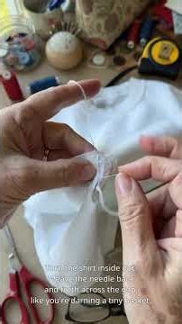 How to Repair a Hole in a T-Shirt | Invisible Mending Tutorial