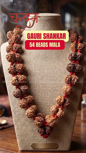 Gauri Shankar Rudraksha Mala (54 Beads) – Divine Union of Shiva & Shakti