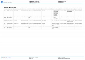 Variation Register template: Free to use and edit (better than excel)