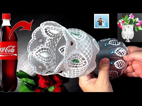 How to Make a Cool Plastic Bottle Flower Vase DIY Crafts Ideas