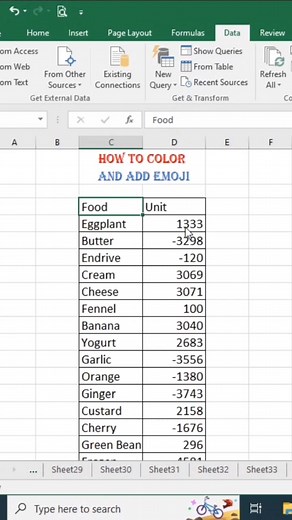 2.8K views · 13 reactions | Excel Formula & Tricks - How to Color Numbers & add Emojis in 1 second| #reel,#excel_reel | Ovins Kawre | Facebook