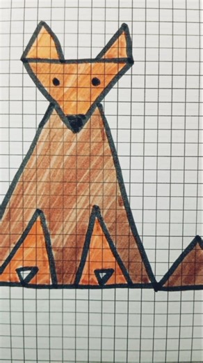 Let’s draw a puppy using a triangle #art #shorts