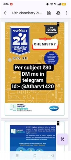 12th chemistry 2026 Navneet 21 Set PDF | Class 10–12 | All Subjects | message me on telegram 🔥